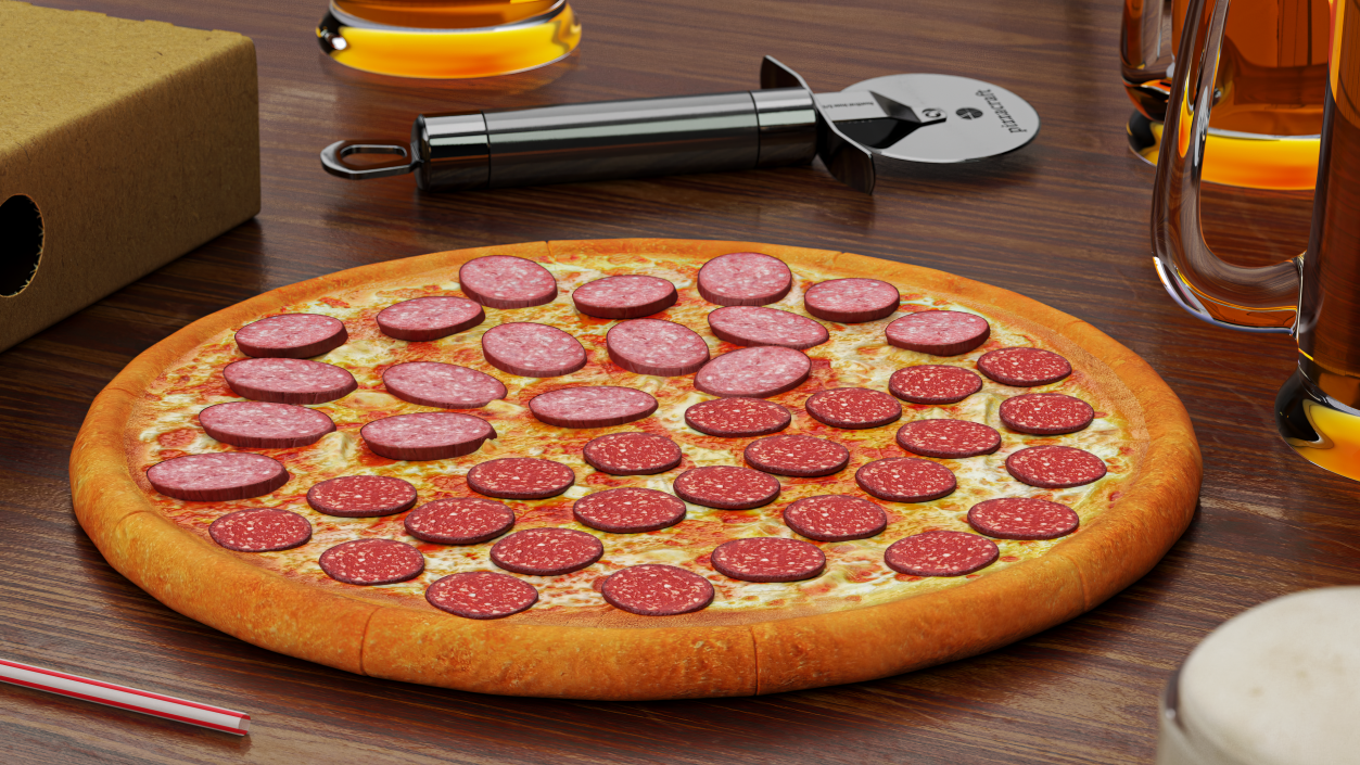 3D model Classic Salami Pizza