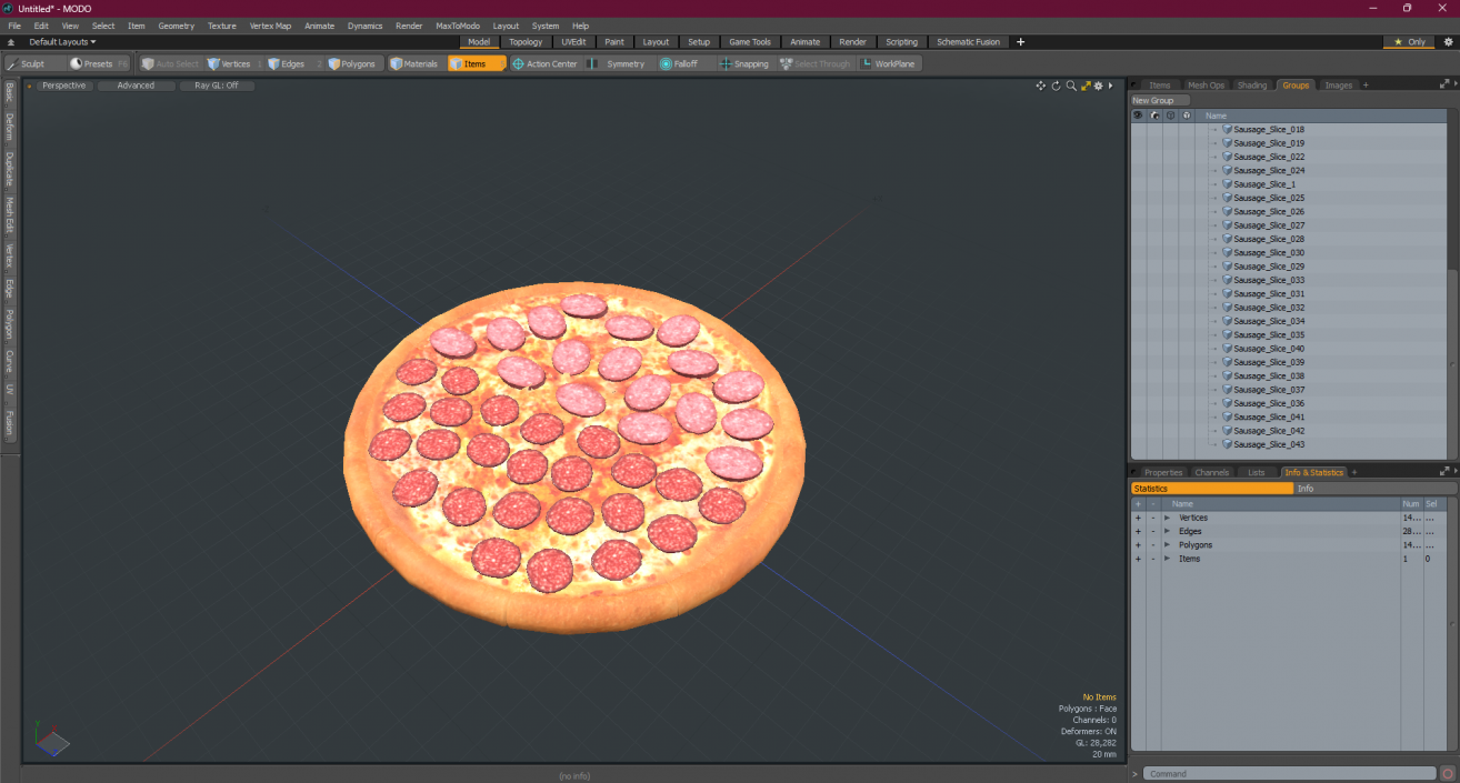 3D model Classic Salami Pizza