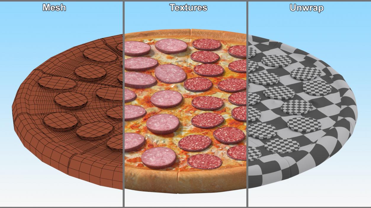 3D model Classic Salami Pizza