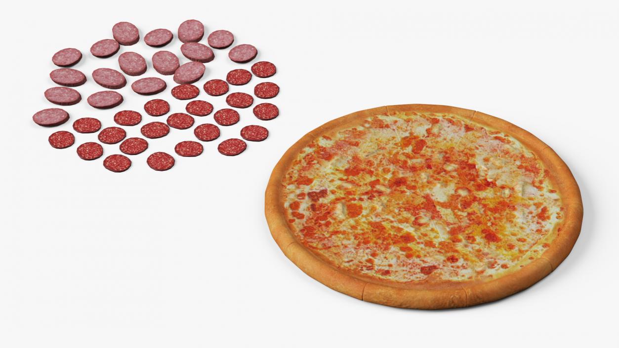 3D model Classic Salami Pizza