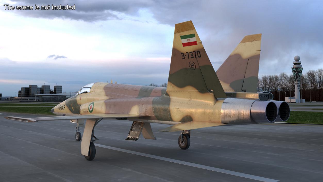 3D model Iranian Aircraft HESA Saeqeh without Arm