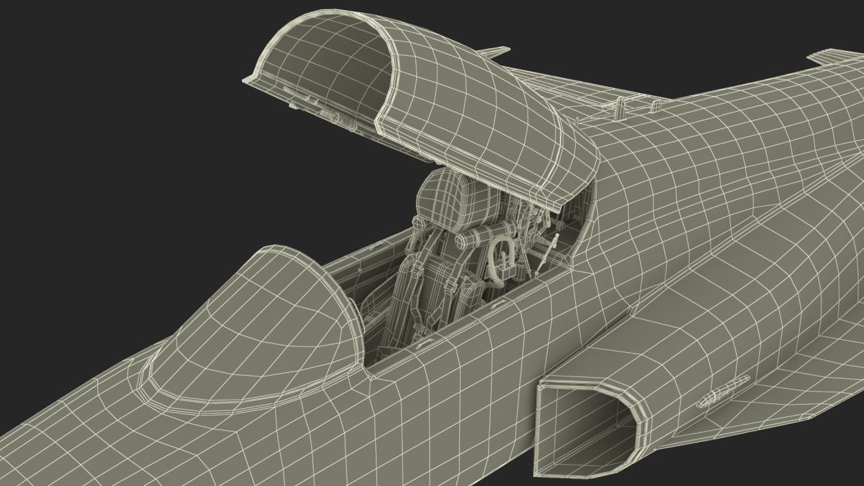 3D model Iranian Aircraft HESA Saeqeh without Arm