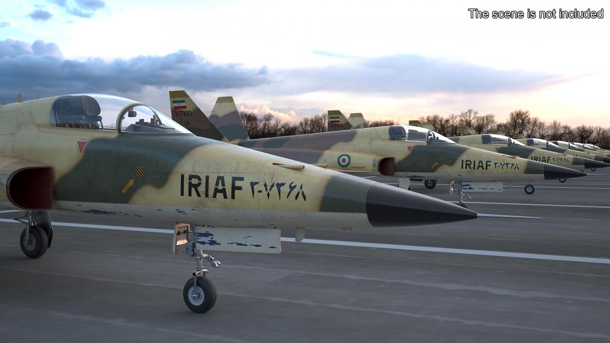 3D model Iranian Aircraft HESA Saeqeh without Arm