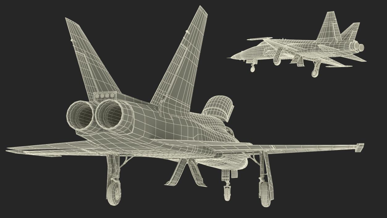 3D model Iranian Aircraft HESA Saeqeh without Arm