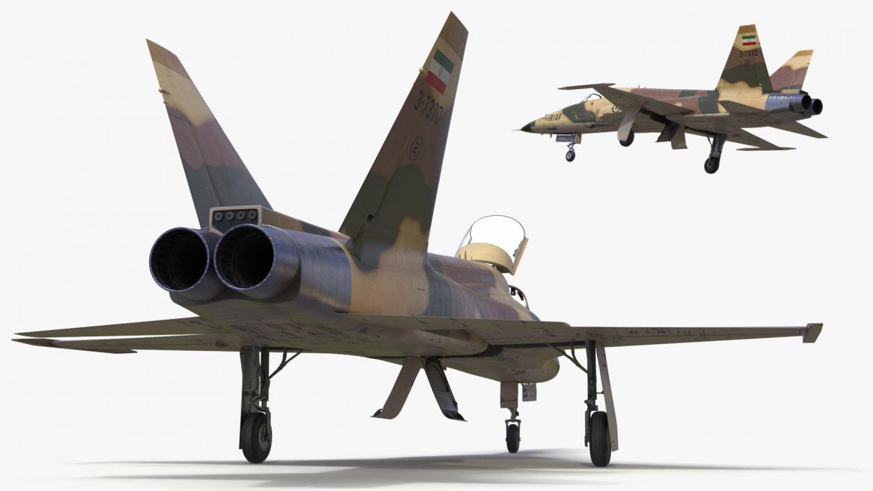 3D model Iranian Aircraft HESA Saeqeh without Arm