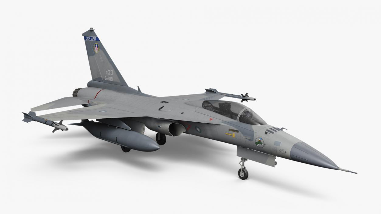 3D Military Fighting Jet AIDC F-CK-1 Ching-Kuo model