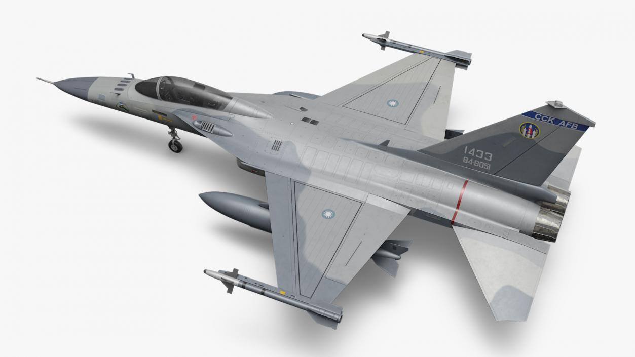 3D Military Fighting Jet AIDC F-CK-1 Ching-Kuo model