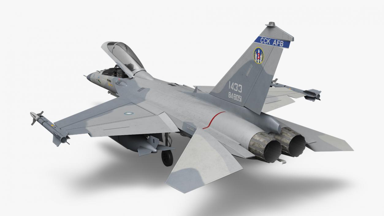 3D Military Fighting Jet AIDC F-CK-1 Ching-Kuo model