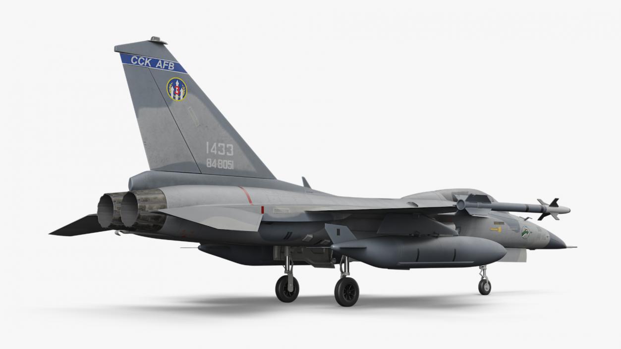 3D Military Fighting Jet AIDC F-CK-1 Ching-Kuo model