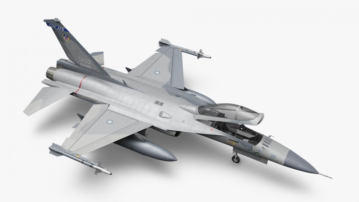 3D Military Fighting Jet AIDC F-CK-1 Ching-Kuo model