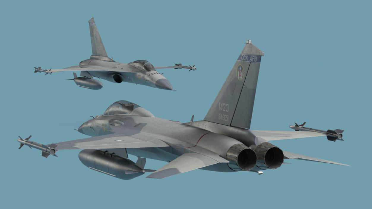 3D Military Fighting Jet AIDC F-CK-1 Ching-Kuo model