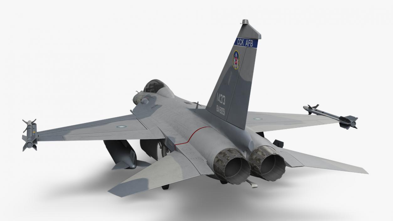 3D Military Fighting Jet AIDC F-CK-1 Ching-Kuo model