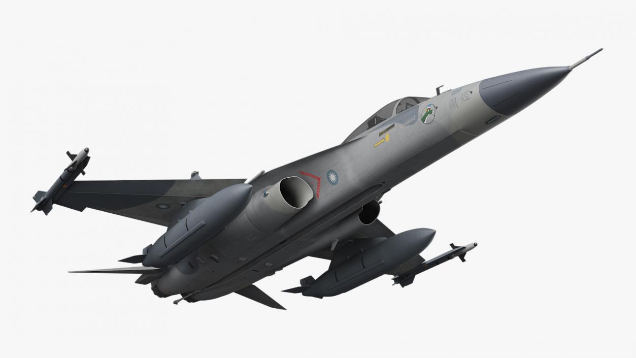 3D Military Fighting Jet AIDC F-CK-1 Ching-Kuo model