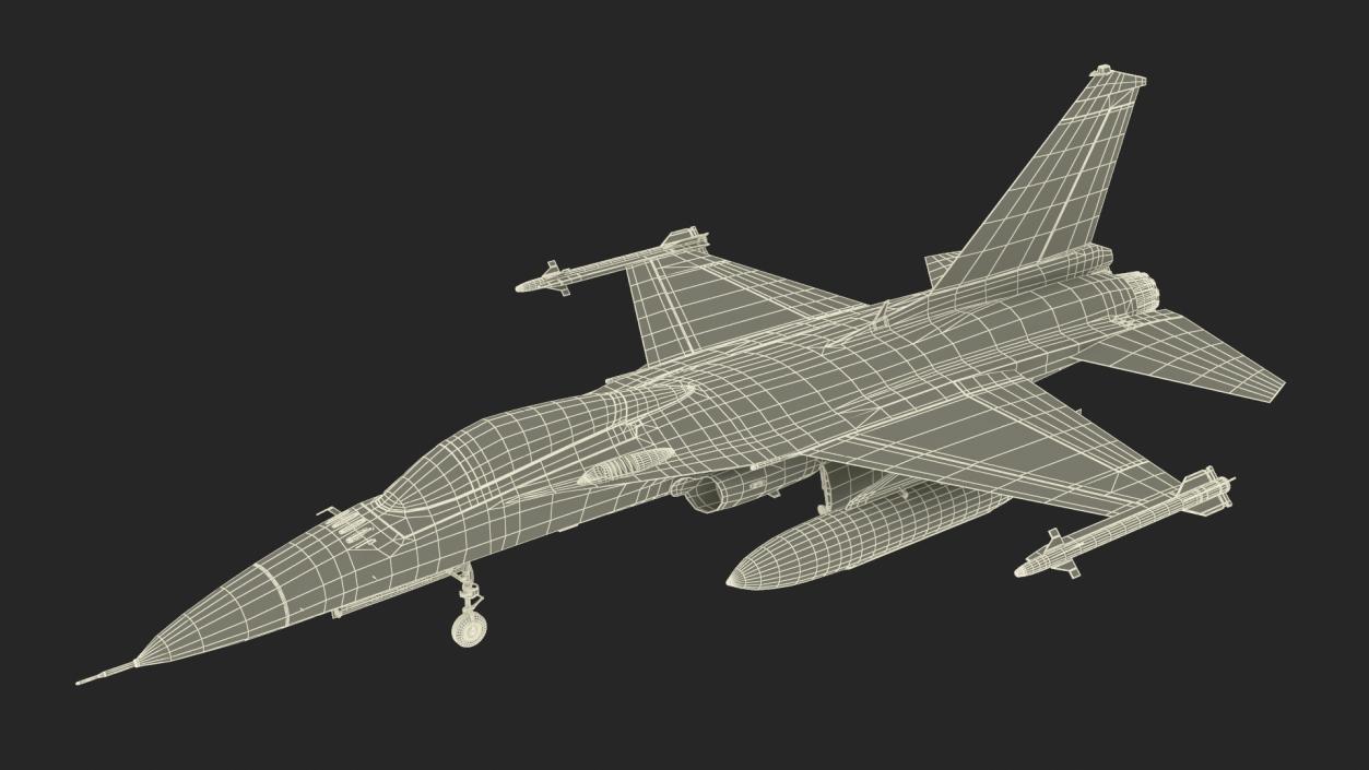 3D Military Fighting Jet AIDC F-CK-1 Ching-Kuo model