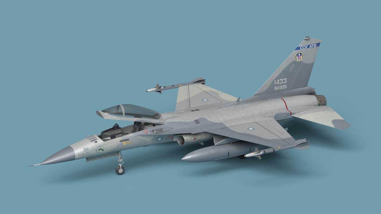 3D Military Fighting Jet AIDC F-CK-1 Ching-Kuo model