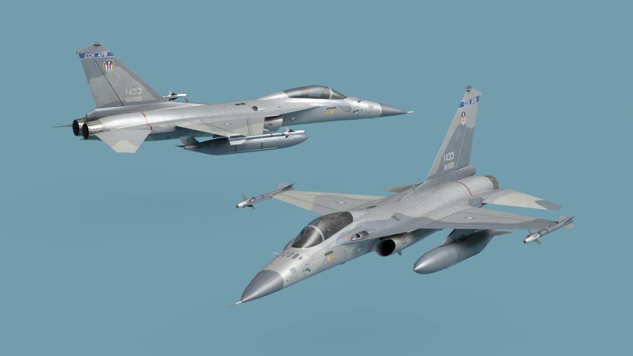 3D Military Fighting Jet AIDC F-CK-1 Ching-Kuo model