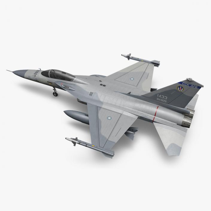 3D Military Fighting Jet AIDC F-CK-1 Ching-Kuo model