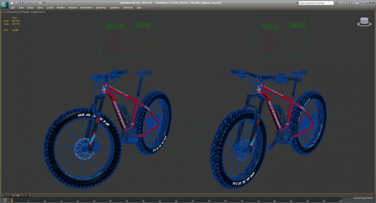 3D model Mondraker E-Panzer Electric Trail Bike Rigged