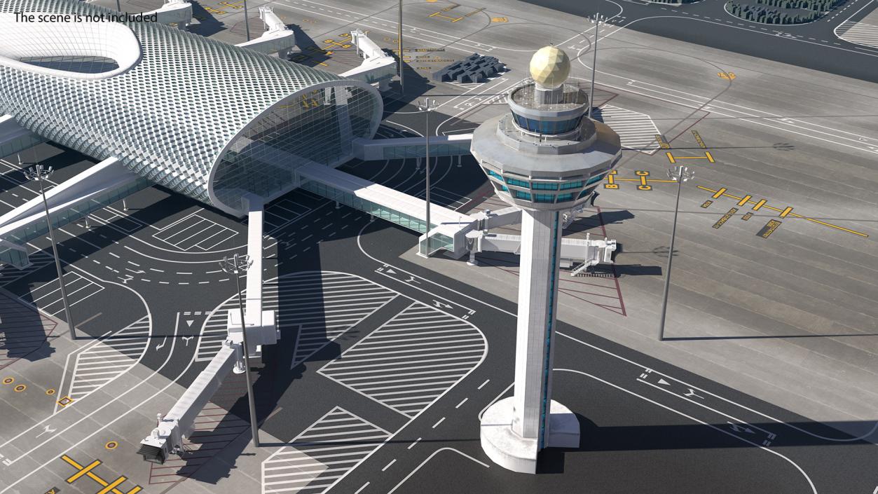 3D Changi Airport Control Tower model