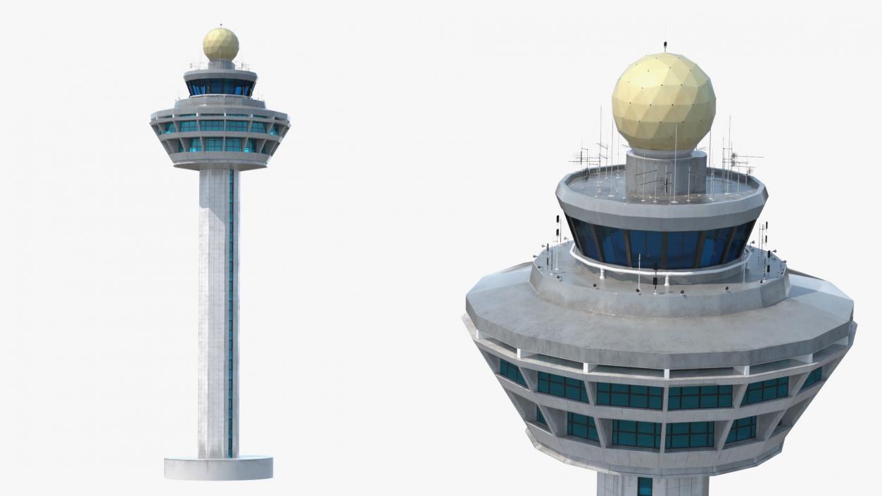 3D Changi Airport Control Tower model