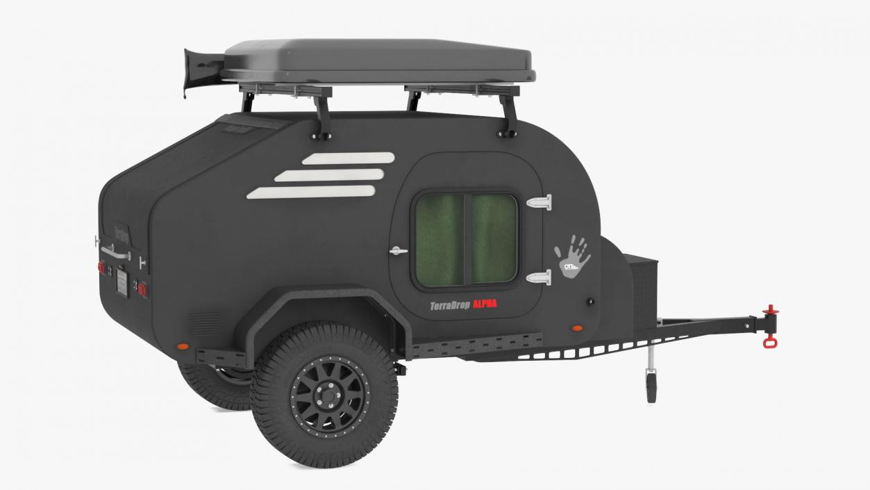 Trailer Teardrop Black 2 3D model