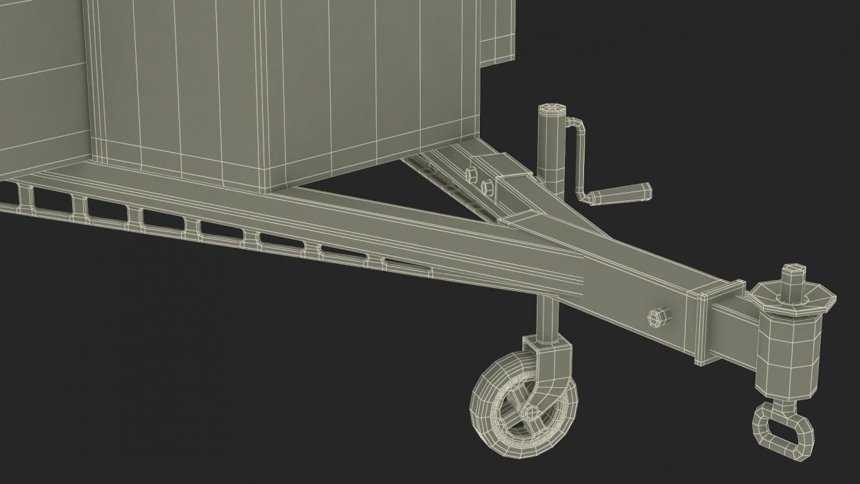 Trailer Teardrop Black 2 3D model