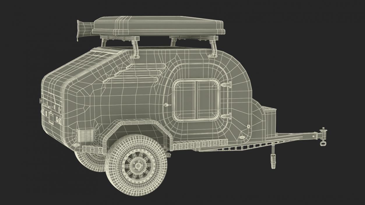 Trailer Teardrop Black 2 3D model