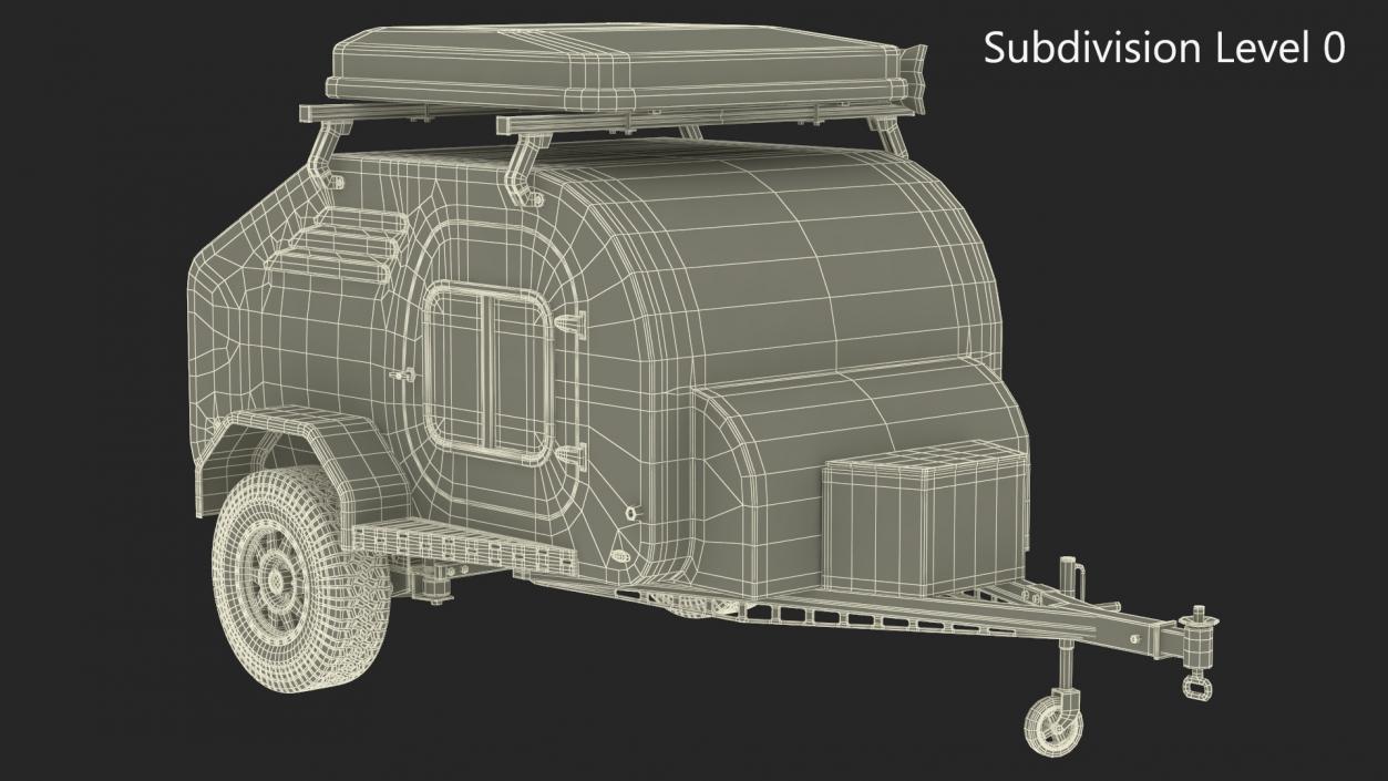 Trailer Teardrop Black 2 3D model