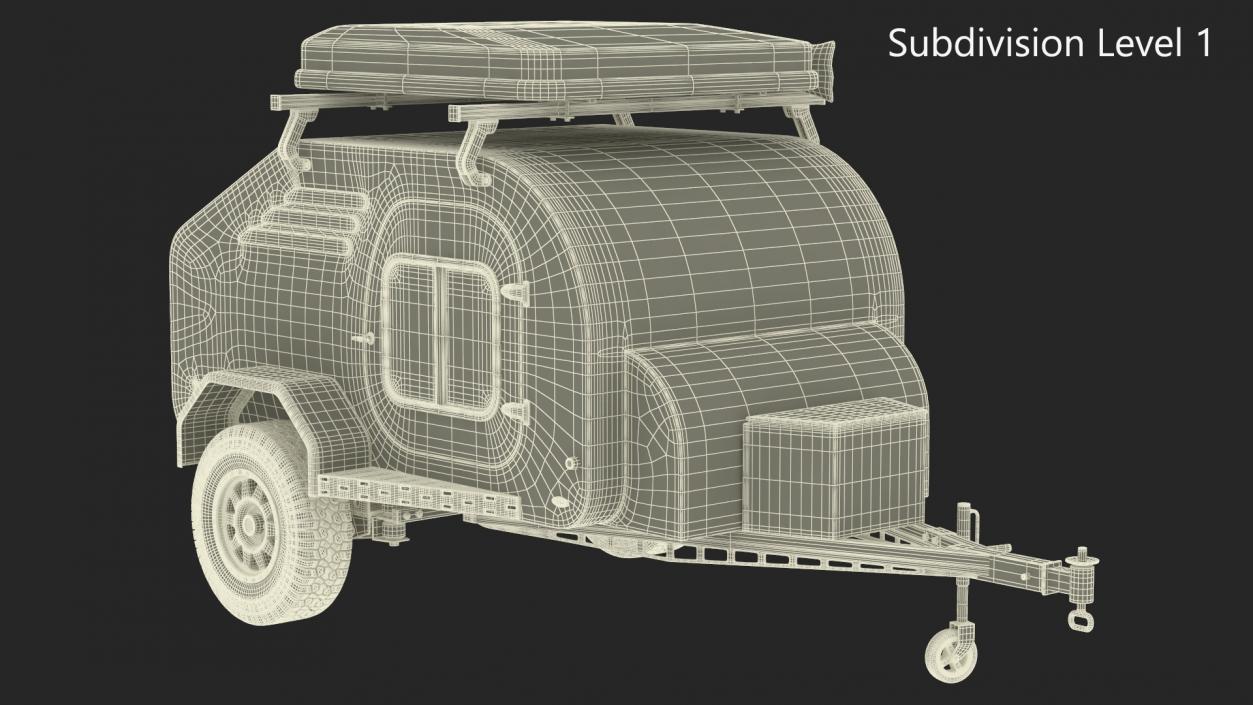 Trailer Teardrop Black 2 3D model