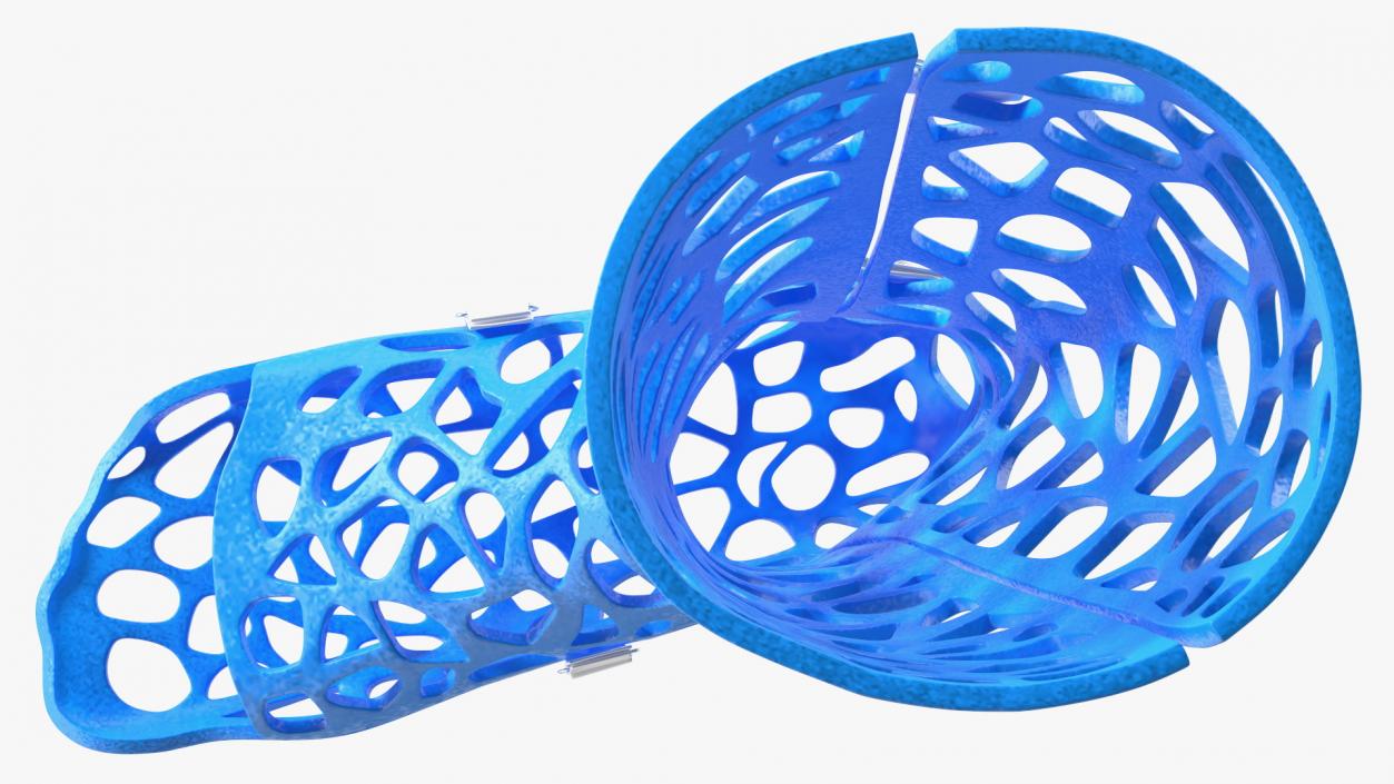 3D -Printed Orthopedic Cast Leg Blue model