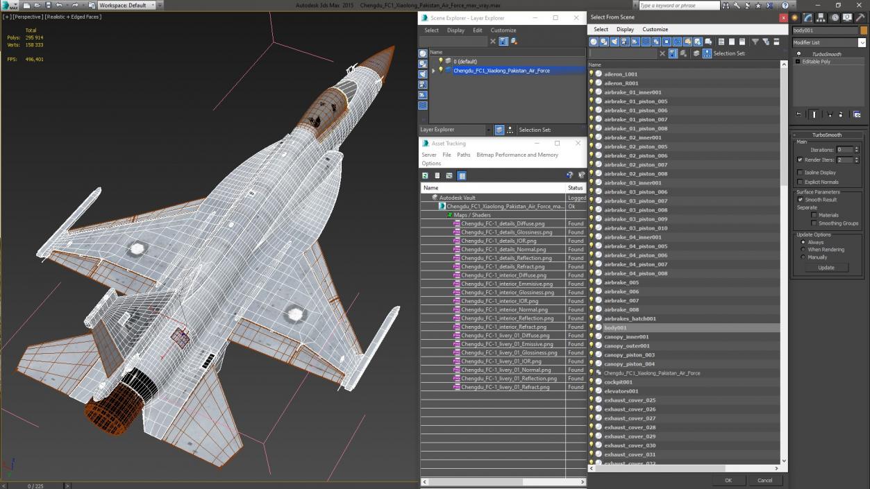 3D model Chengdu FC-1 Xiaolong Pakistan Air Force