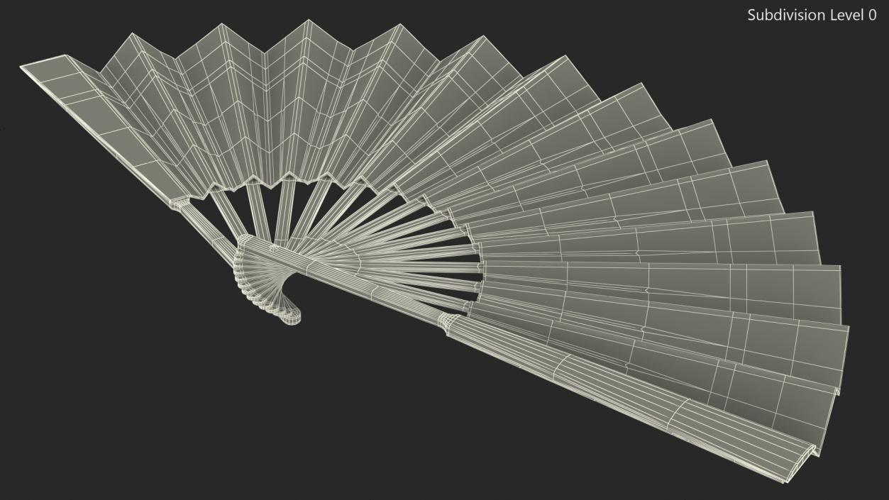 Traditional Japanese Fan 3D model