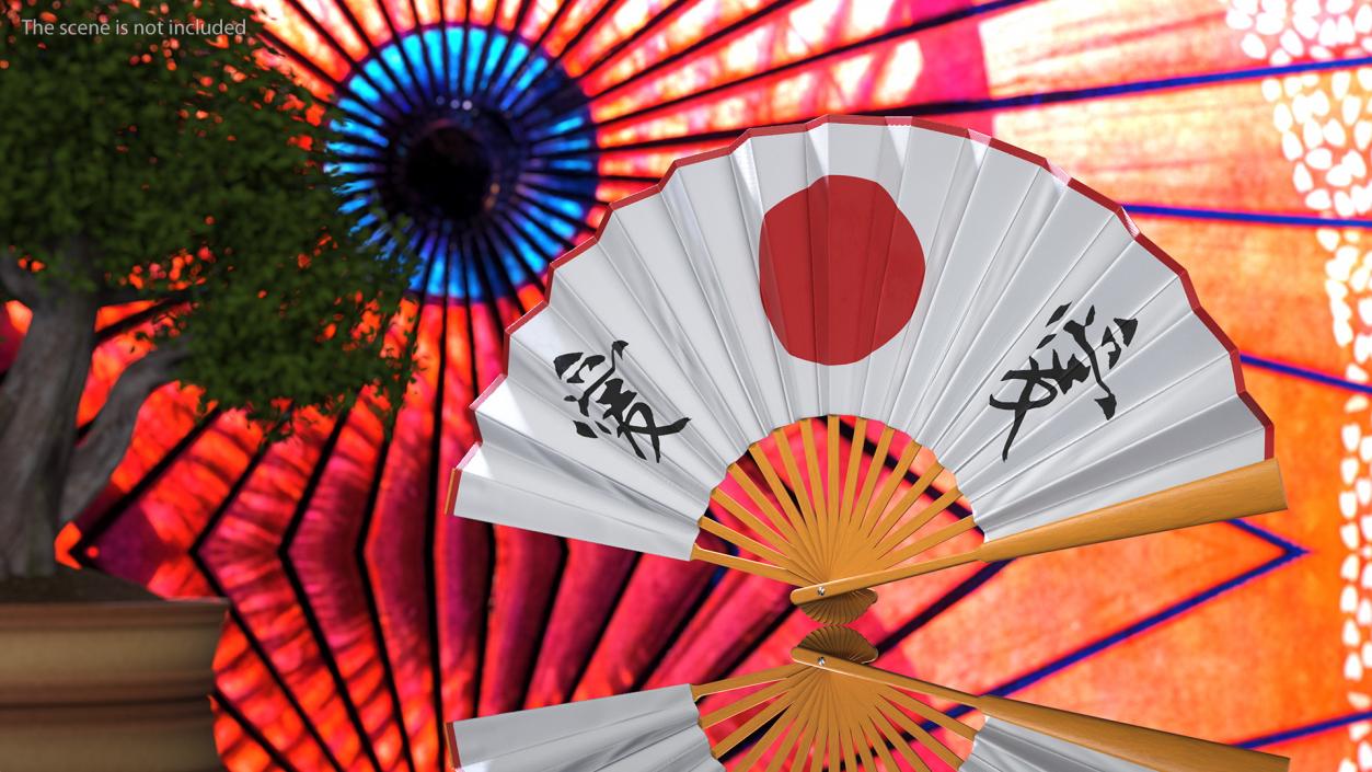 Traditional Japanese Fan 3D model