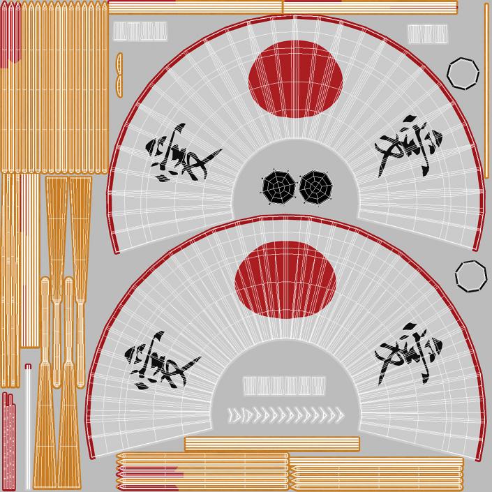 Traditional Japanese Fan 3D model