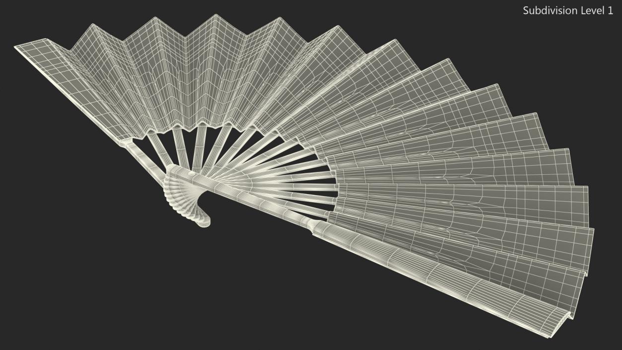 Traditional Japanese Fan 3D model