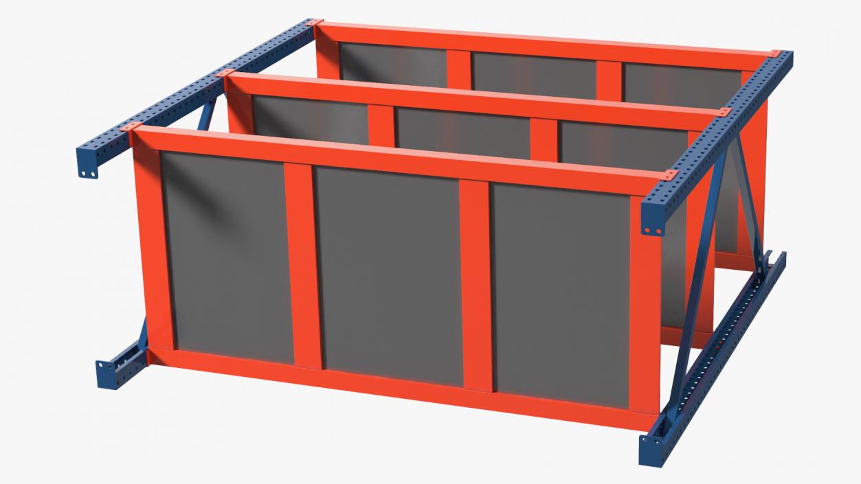 Mild Steel Industrial Storage Rack 3D model