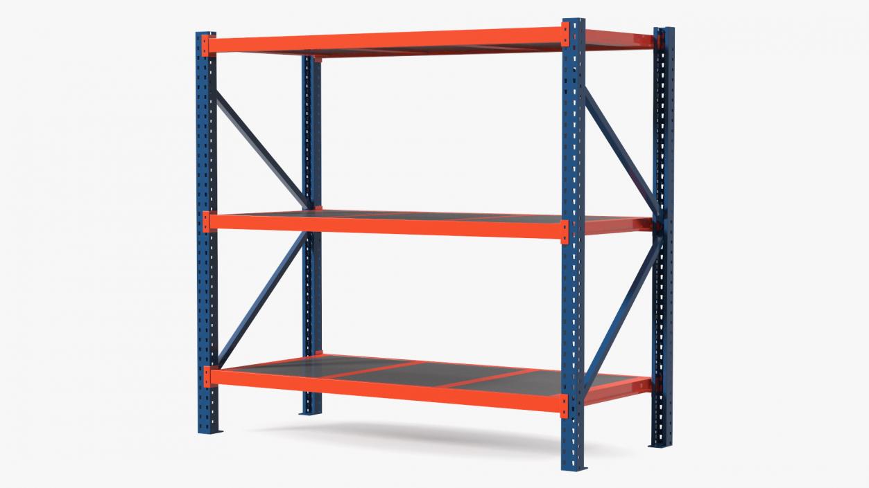 Mild Steel Industrial Storage Rack 3D model