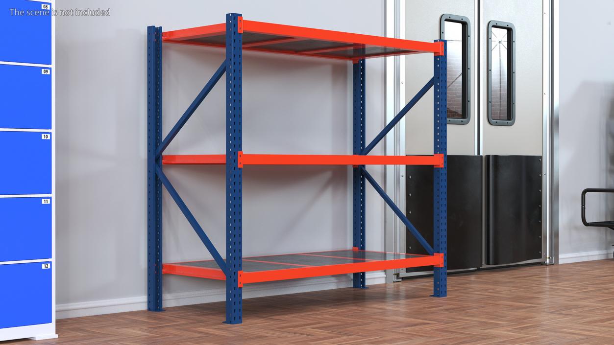 Mild Steel Industrial Storage Rack 3D model