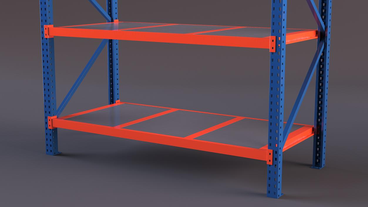 Mild Steel Industrial Storage Rack 3D model