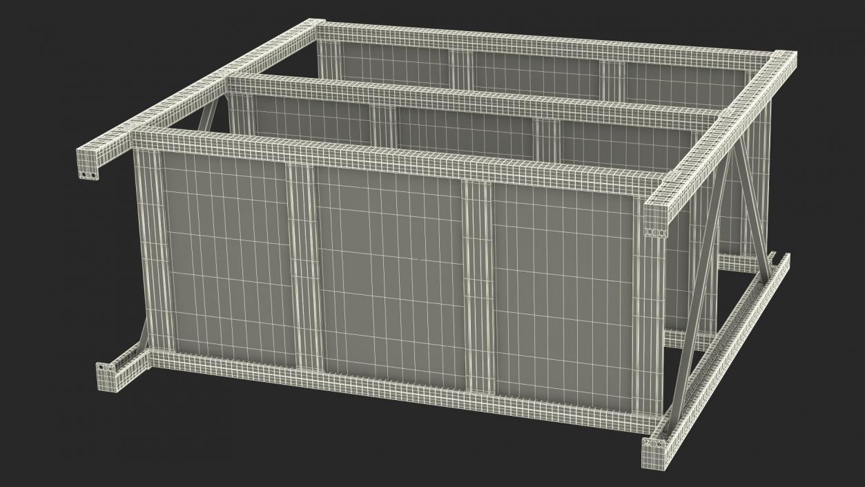 Mild Steel Industrial Storage Rack 3D model