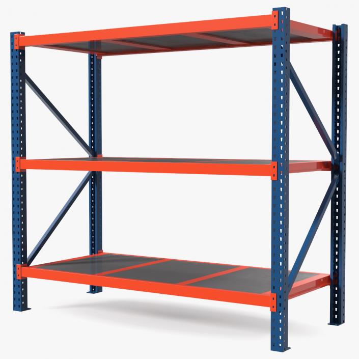 Mild Steel Industrial Storage Rack 3D model