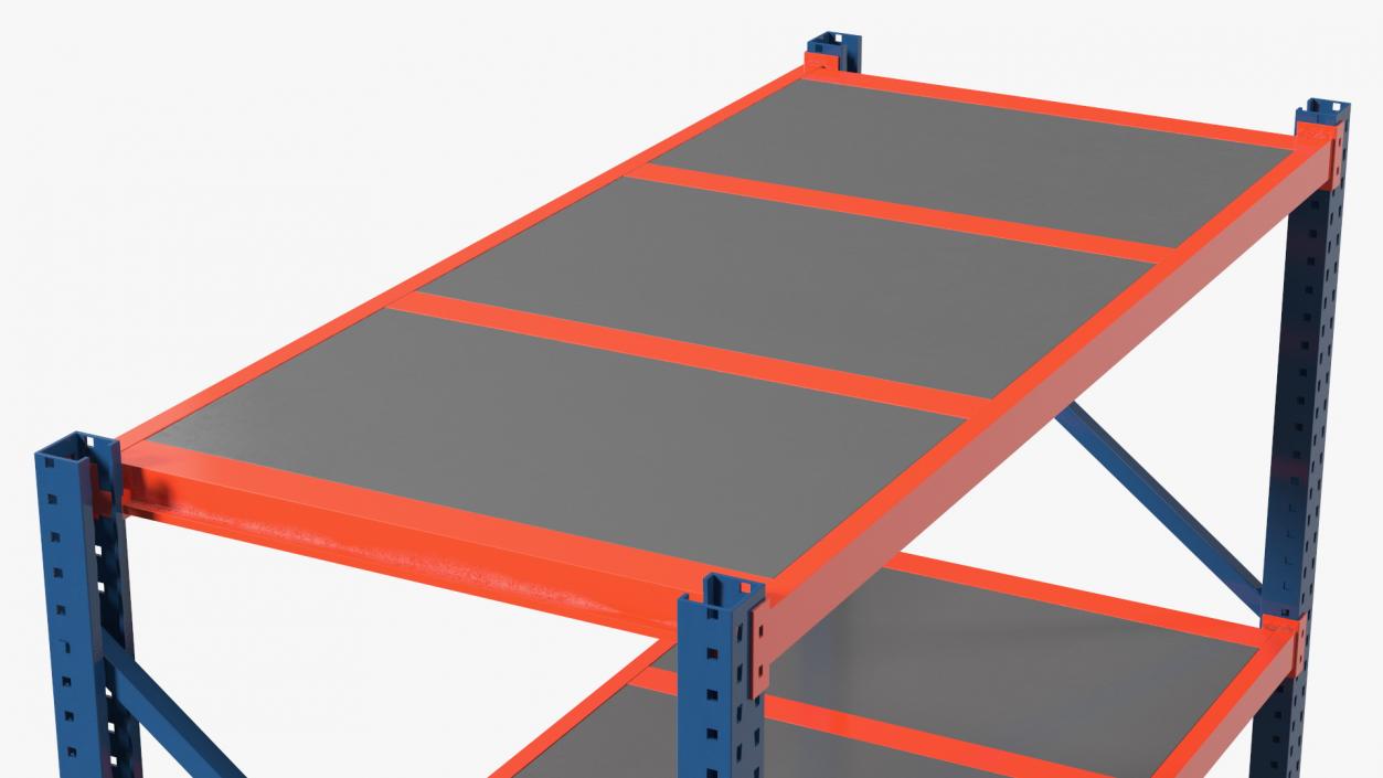 Mild Steel Industrial Storage Rack 3D model