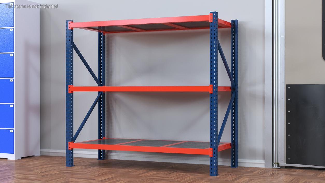 Mild Steel Industrial Storage Rack 3D model