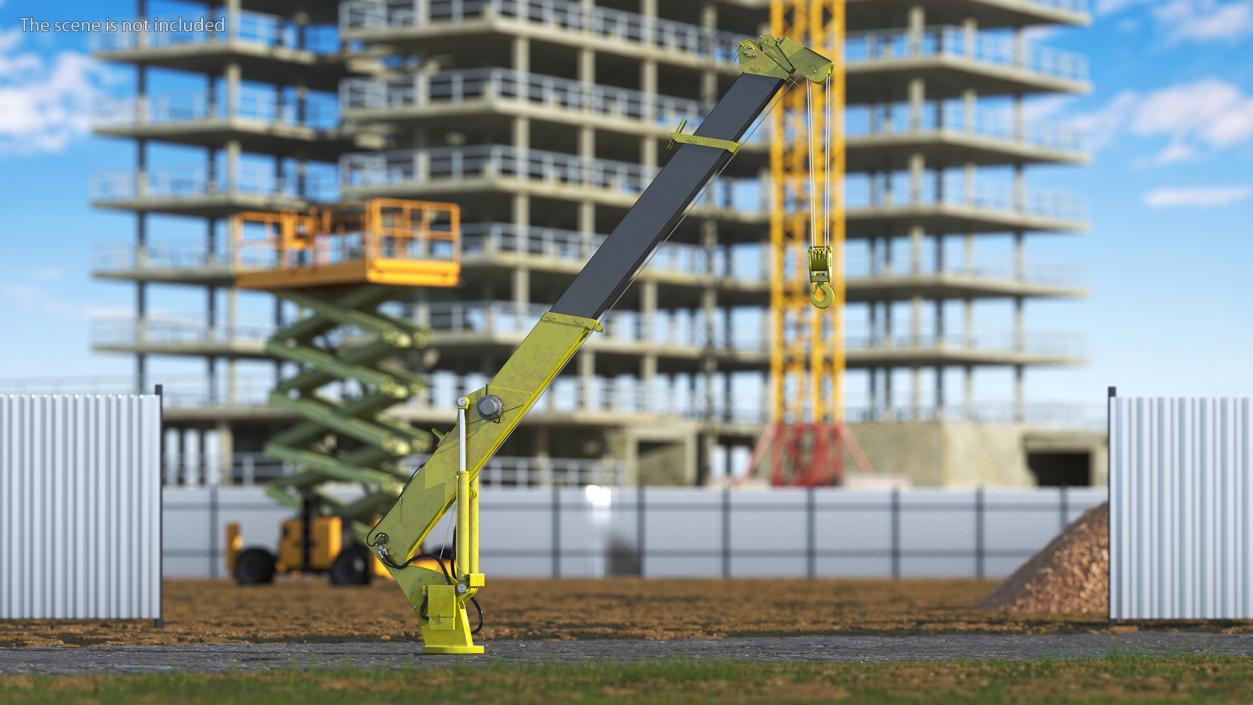 3D Heavy Duty Mini Crane Rigged model