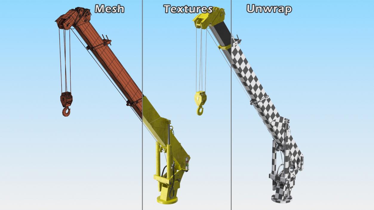 3D Heavy Duty Mini Crane Rigged model