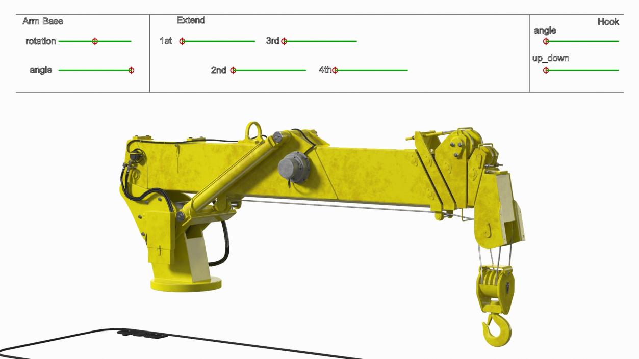 3D Heavy Duty Mini Crane Rigged model