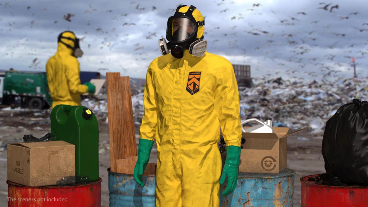 Hazmat Worker Standing Pose 3D