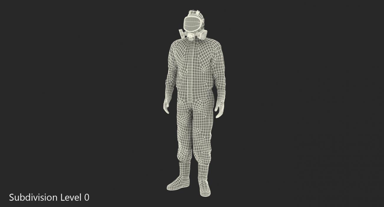 Hazmat Worker Standing Pose 3D