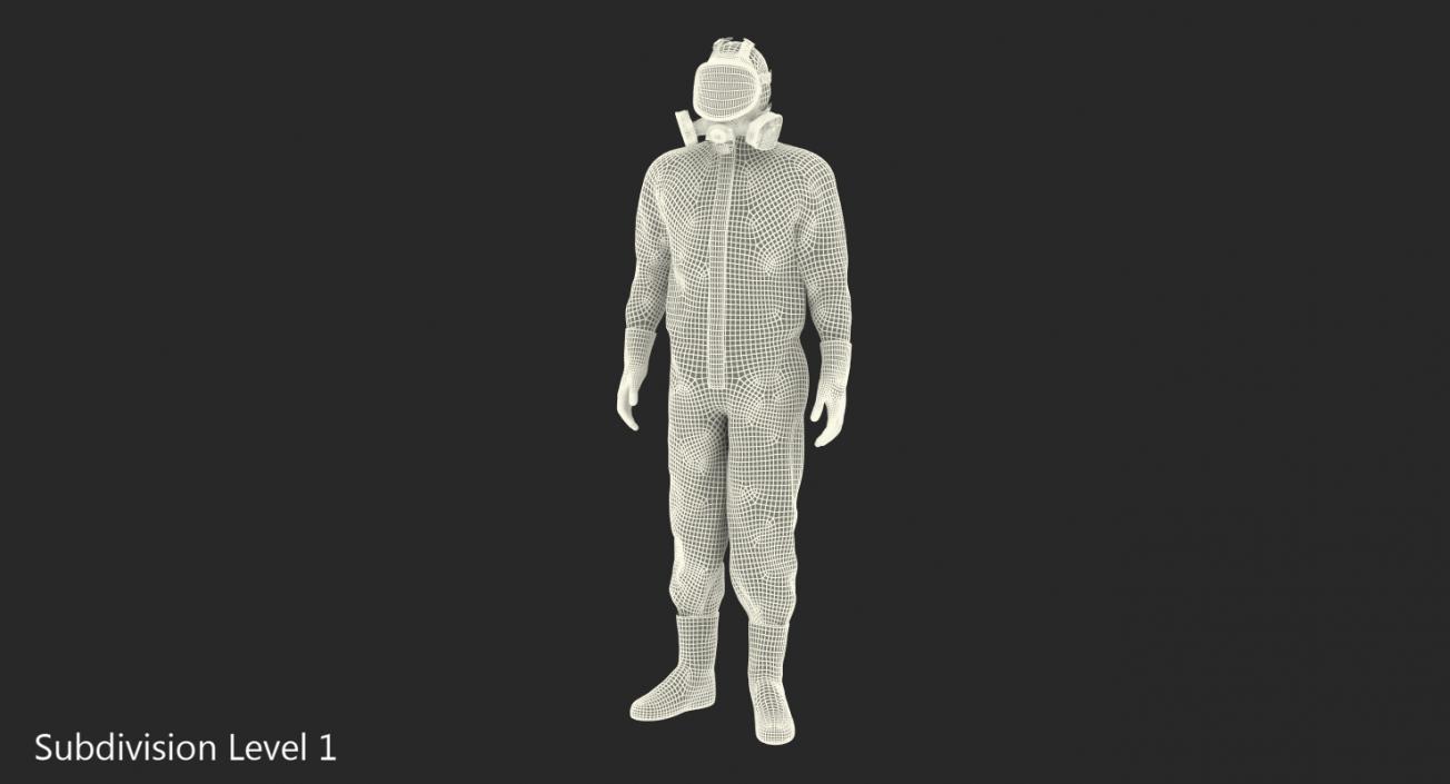 Hazmat Worker Standing Pose 3D