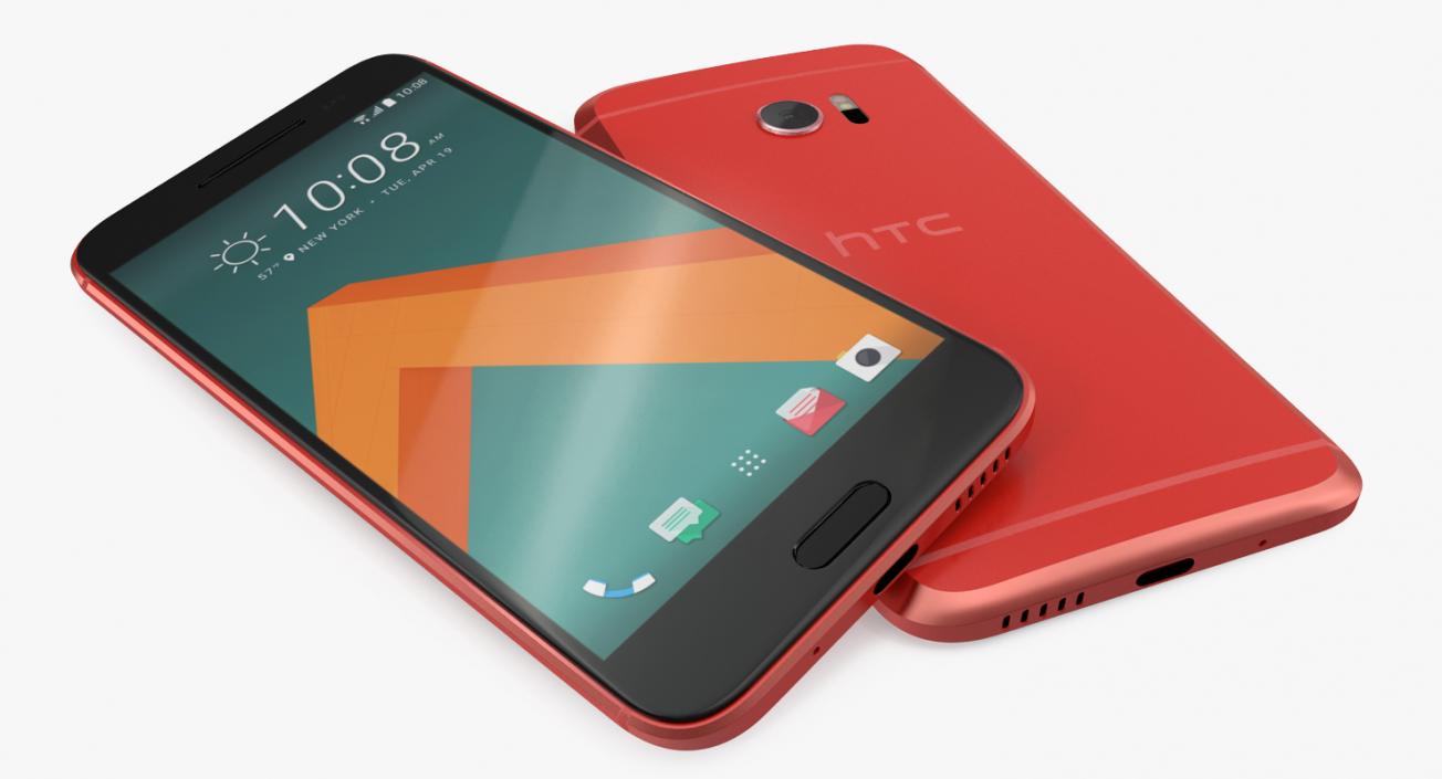 HTC 10 Camellia Red 3D model